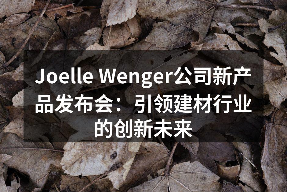 Joelle Wenger公司新产品发布会：引领建材行业的创
